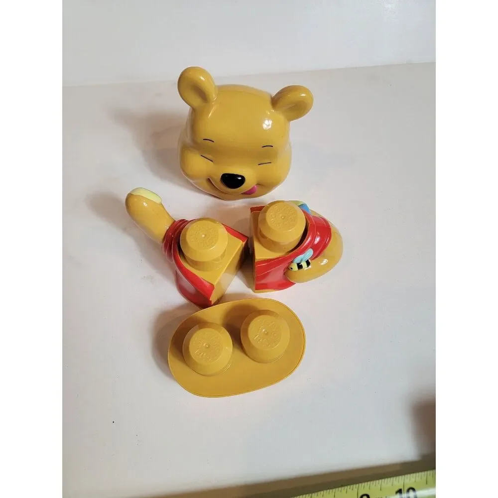 DISNEY MEGA BLOKS TALKING WINNIE THE POOH 7.5” Two Faces‎ Honey Bee